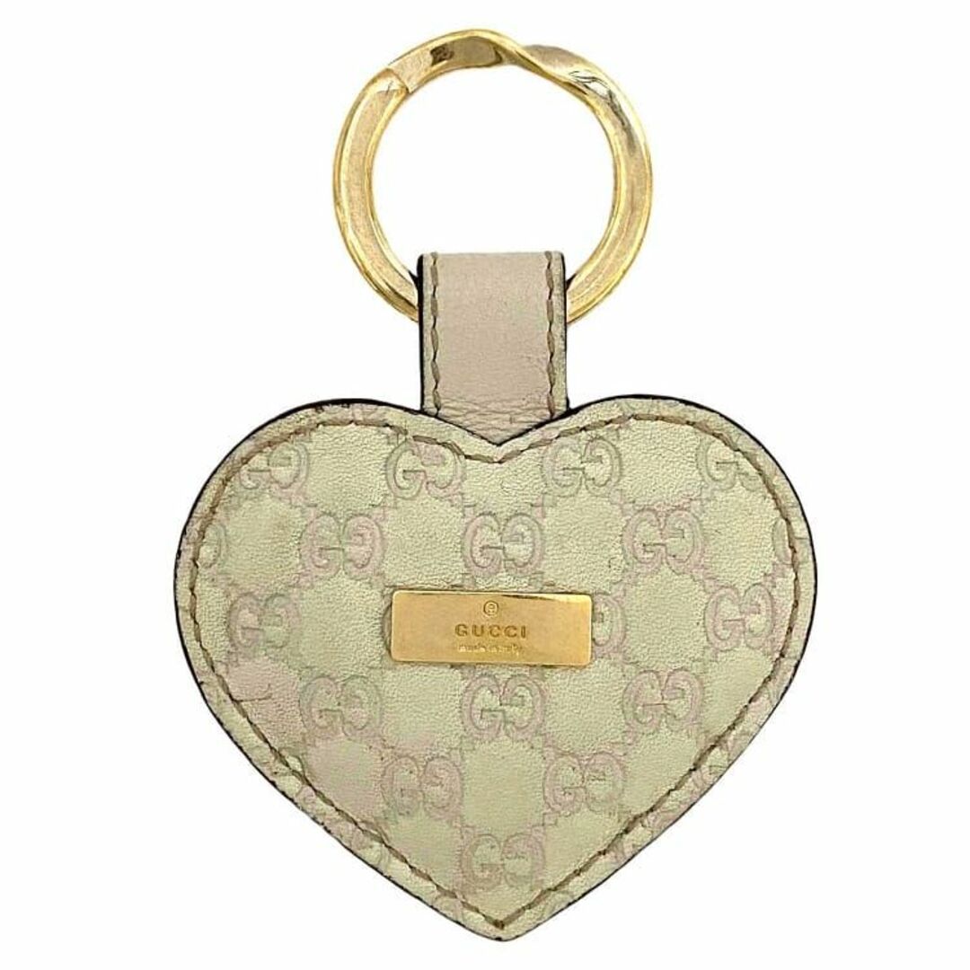 Gucci - グッチ キーホルダー ベージュ ゴールド シマ 美品の通販 by