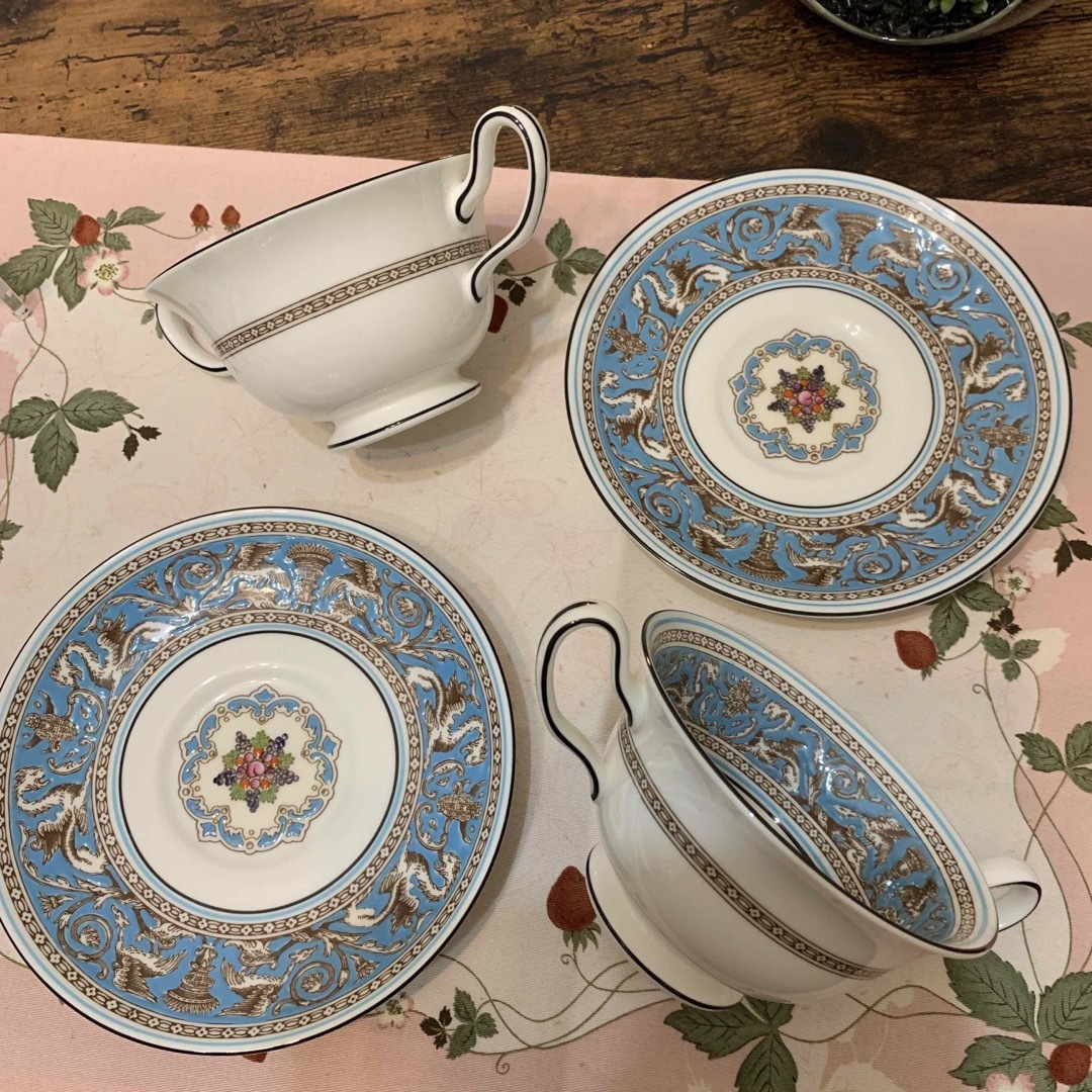 WEDGWOOD - 希少 ウェッジウッド フロレンティーン ターコイズ スープ