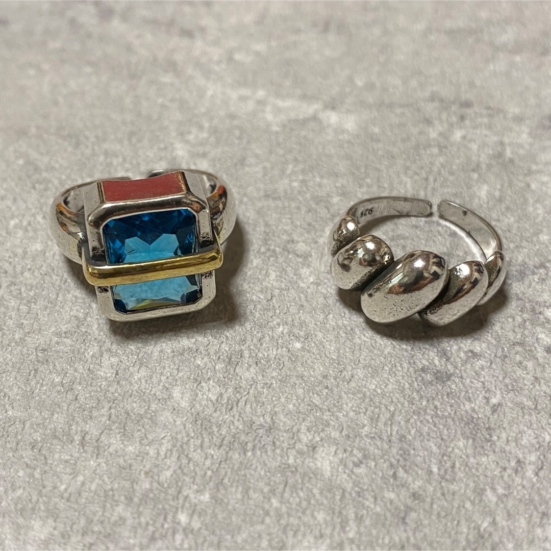  Blue bijou ring set silver925 coating レディースのアクセサリー(リング(指輪))の商品写真