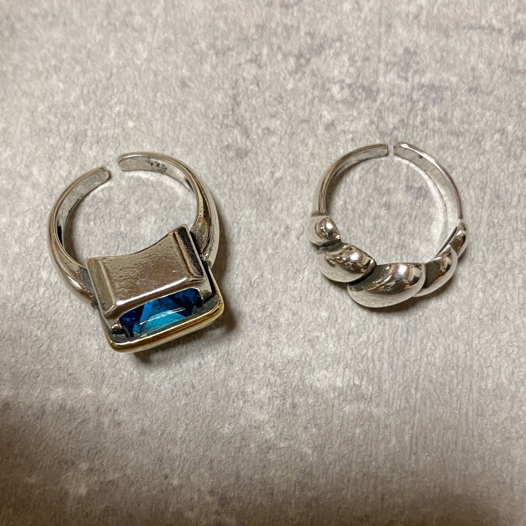  Blue bijou ring set silver925 coating レディースのアクセサリー(リング(指輪))の商品写真