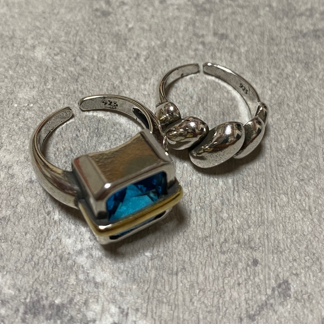  Blue bijou ring set silver925 coating レディースのアクセサリー(リング(指輪))の商品写真