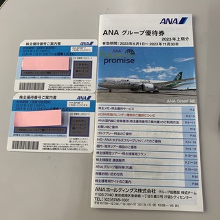 全日空ANAの株主優待券 2枚とグループ優待券冊子のセット(その他)