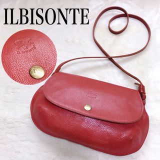 イルビゾンテ(IL BISONTE) ショルダーバッグ(レッド/赤色系)の通販