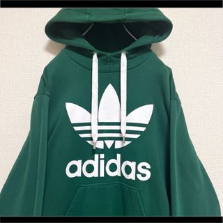 adidas アディダス メンズ　プルオーバパーカー　ビックプリント　ゆるだぼ