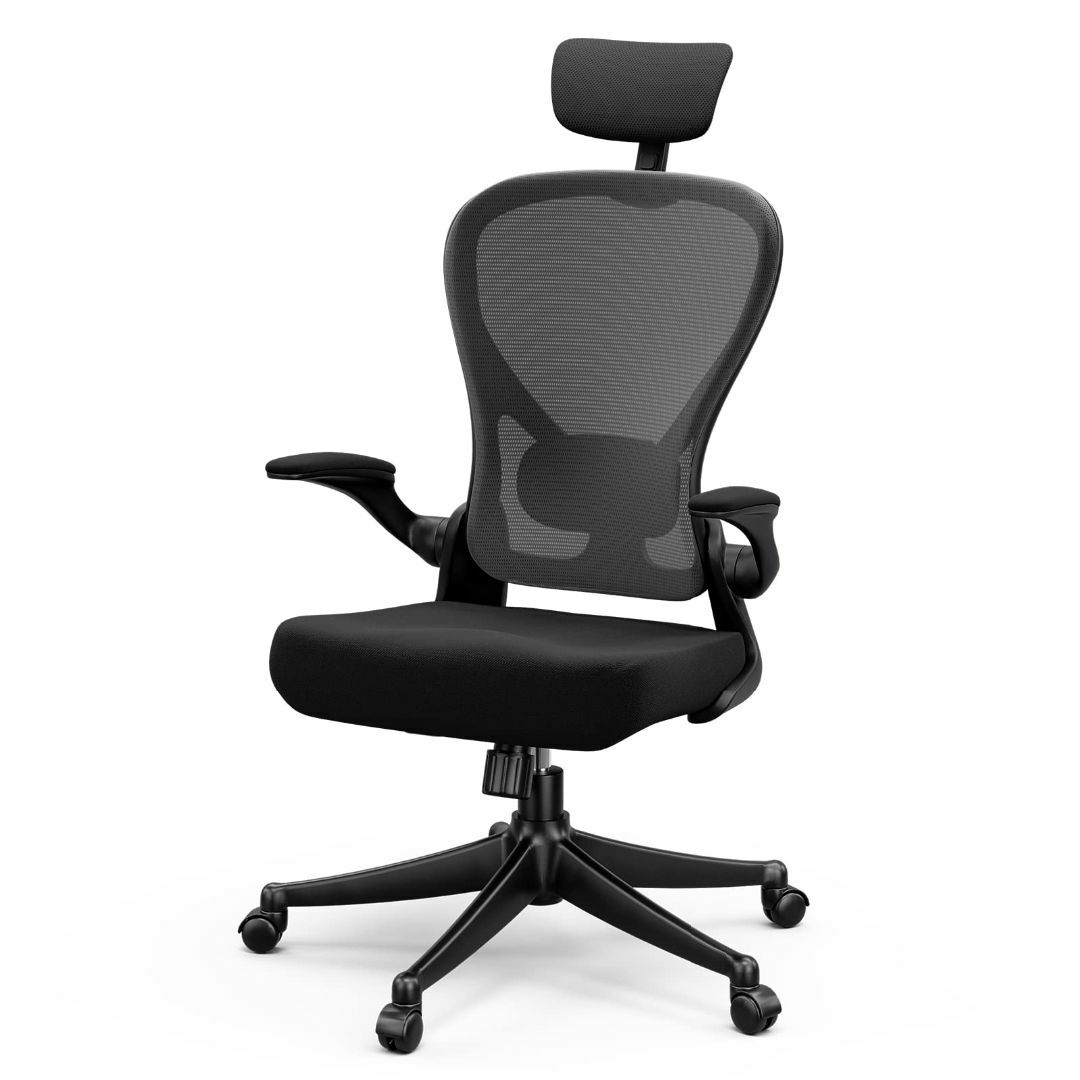オフィス家具【色: ブラック】Frylr フィスチェア デスクチェア 人間工学 椅子 360