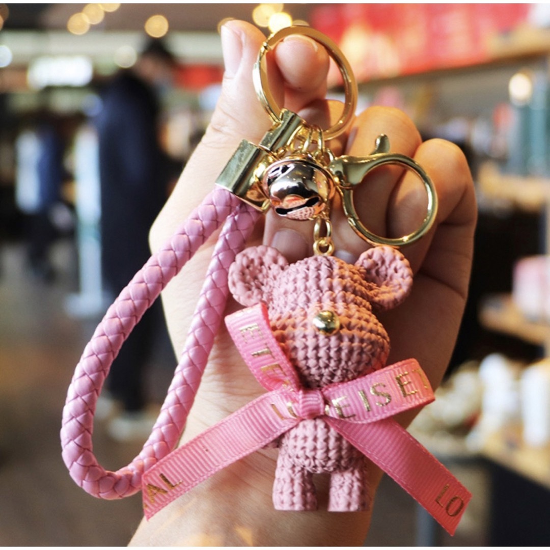 くま キーリング キーホルダー ペア かわいい ピンク 人気 プレゼント の通販 by Riko's shop｜ラクマ