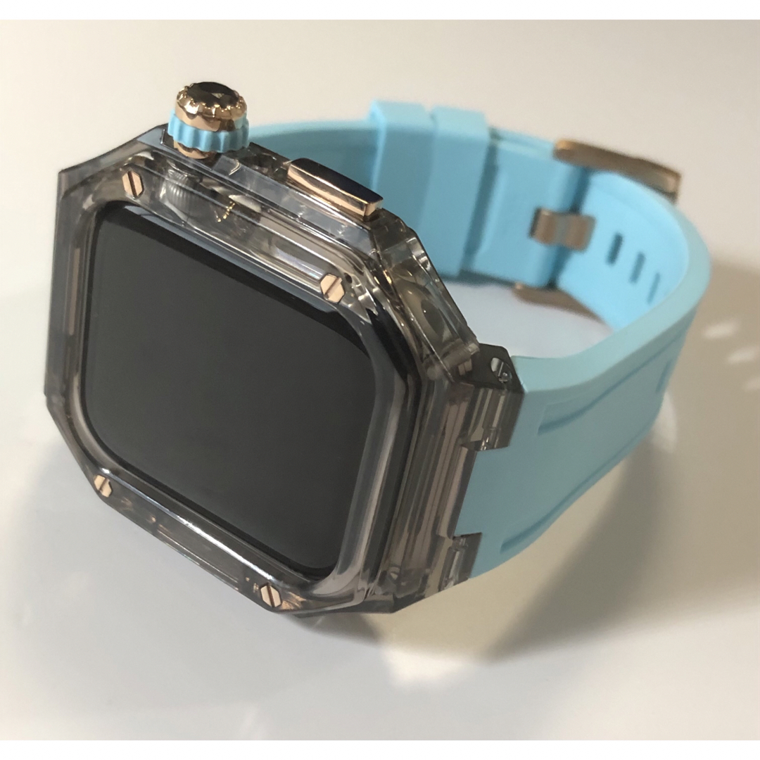 BS★AppleWatchバンド　ラバーベルトカバー　アップルウォッチケース