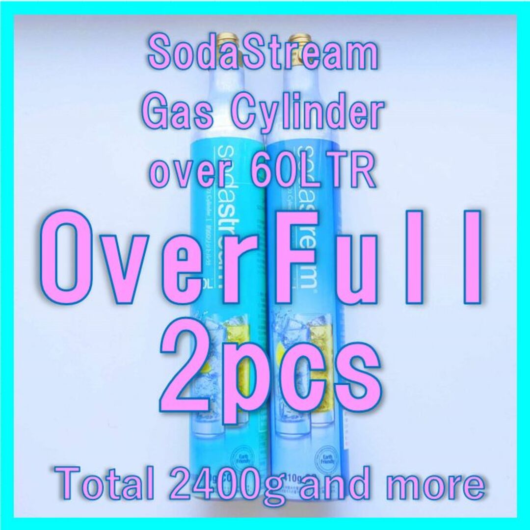 Soda Stream Gas Cylinder Over Full 2pcs