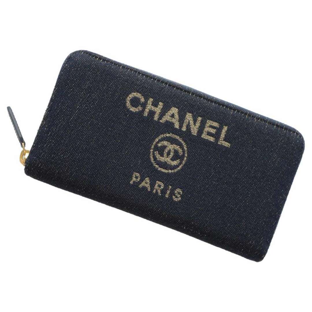 CHANEL ドーヴィル　ラウンドファスナー　長財布