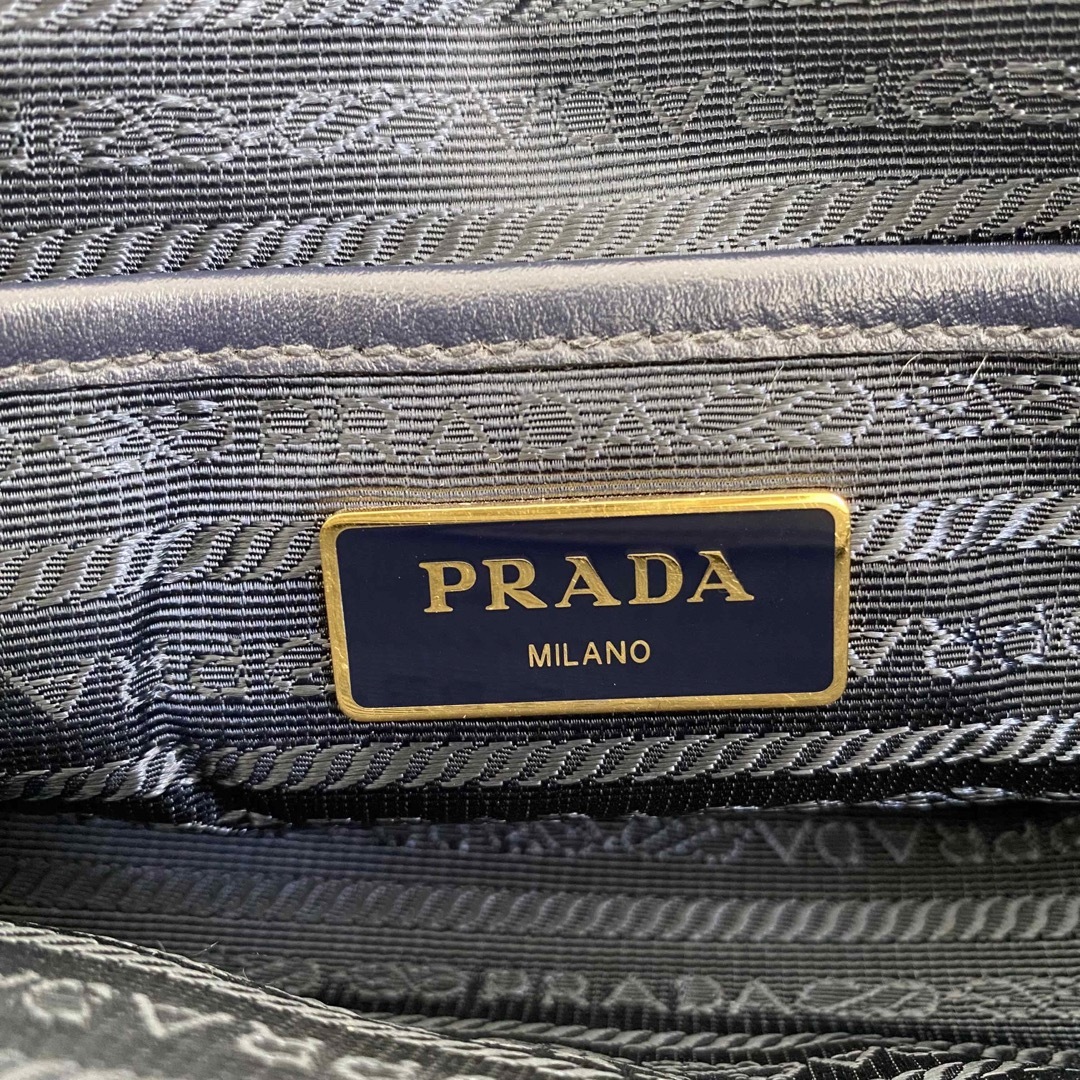 PRADAプラダ 2WAYトートバッグ ナイロン ネイビー ショルダーバッグ