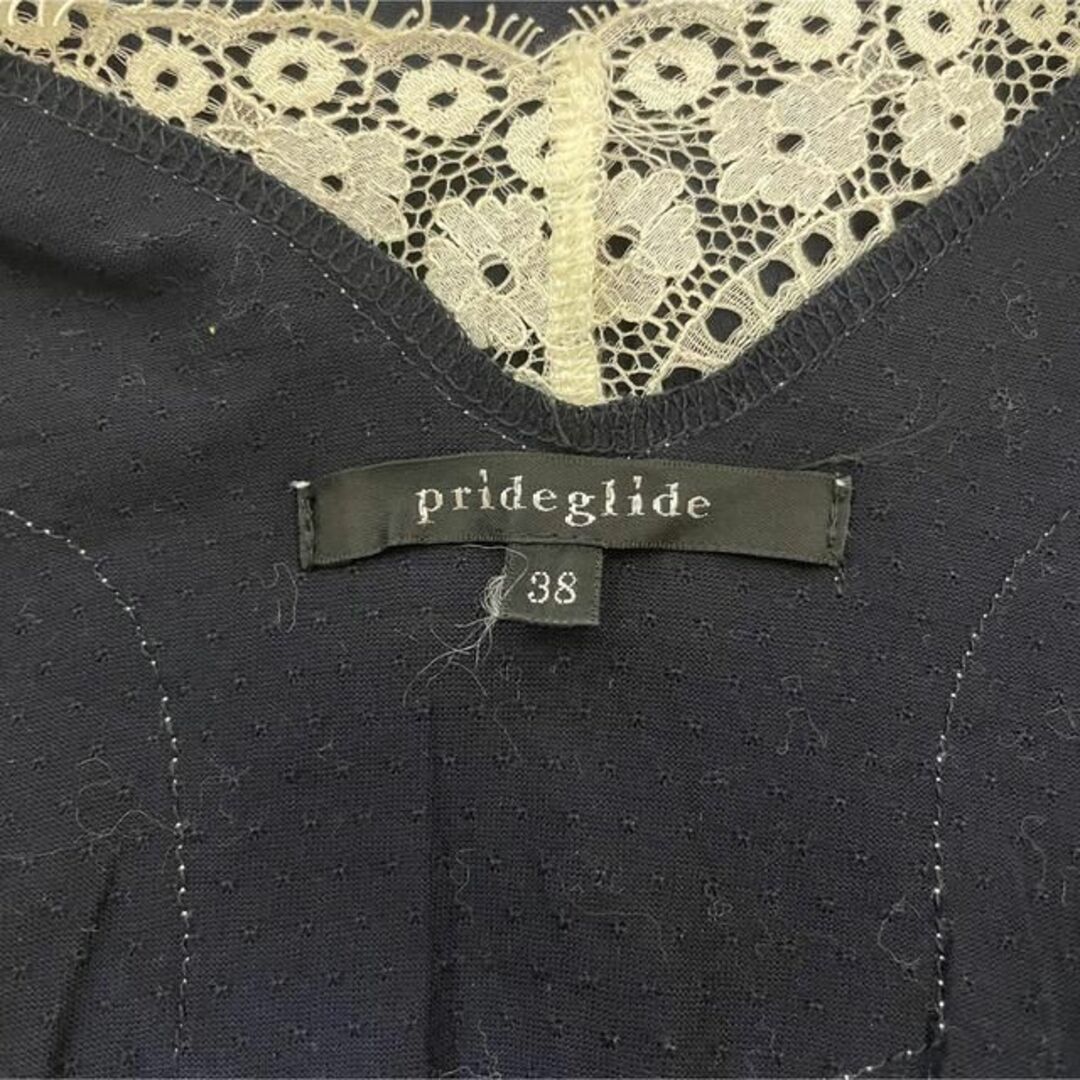 prideglide(プライドグライド)のプライドグライド　prideglide シャツ　トップス　長袖　レース　日本製 レディースのトップス(シャツ/ブラウス(長袖/七分))の商品写真