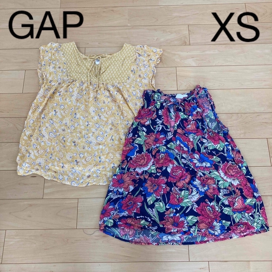 GAP(ギャップ)のGAP ギャップ　レディース　XS XXSフリル半袖ノースリーブ　Tシャツ レディースのトップス(Tシャツ(半袖/袖なし))の商品写真