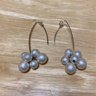 コットンパール パール ピアス 結婚式 ウェディング 披露宴(ピアス)