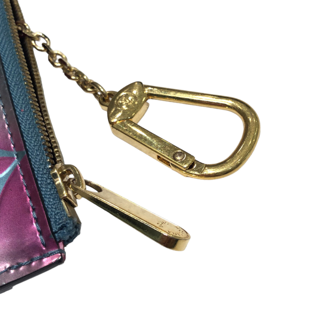 ルイ・ヴィトン LOUIS VUITTON ポシェット・クレ M90524 ピンク ブルー ヴェルニ レディース コインケース ルイ・ヴィトン ポルトフォイユ・クレ M90524 ヴェルニ 【432】