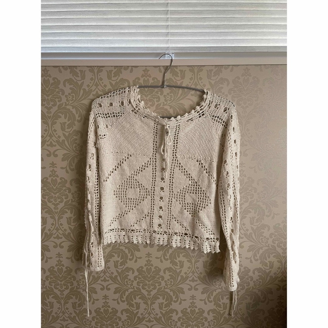 Santa Monica(サンタモニカ)のvintage crochet knit レディースのトップス(カットソー(長袖/七分))の商品写真