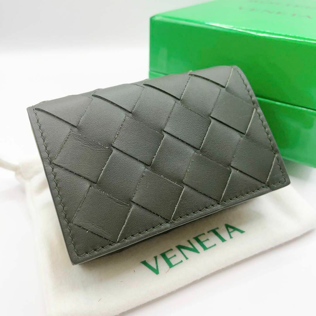 【新品未使用】BOTTEGA VENETA 折財布 三つ折り ダークグリーン | フリマアプリ ラクマ