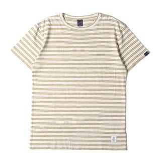 アップルバム(APPLEBUM)のAPPLEBUM アップルバム Tシャツ サイズ:XL ボーダーライン クルーネック 半袖 Tシャツ BORDER T-SHIRT 17SS ナチュラル ベージュ トップス カットソー 【メンズ】【中古】【美品】(Tシャツ/カットソー(半袖/袖なし))