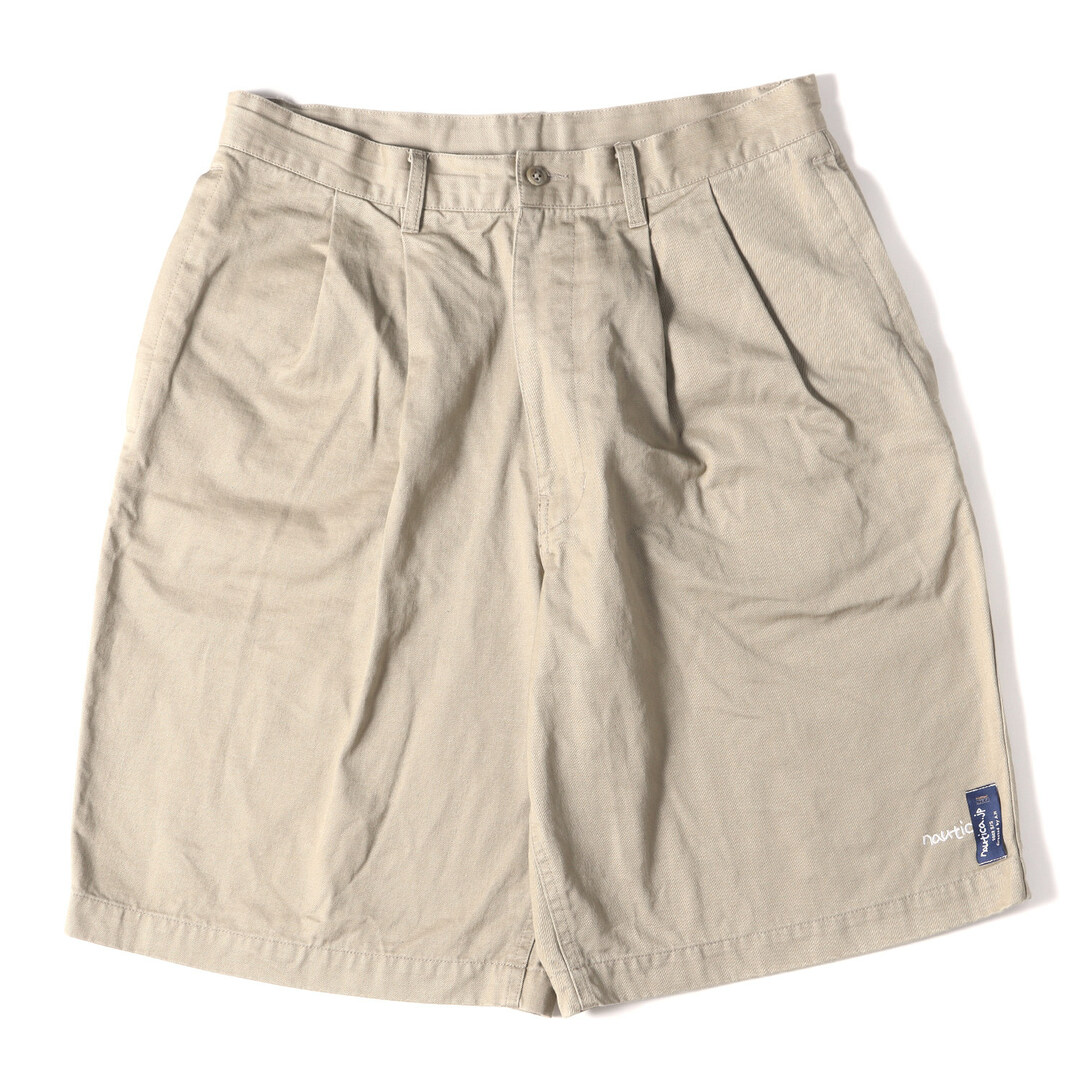 Nautica ノーティカ パンツ サイズ:L 22SS 2タック ワイド チノ ショーツ 2TUCK CHINO SHORTS ベージュ ボトムス ズボン ショートパンツ 【メンズ】【美品】