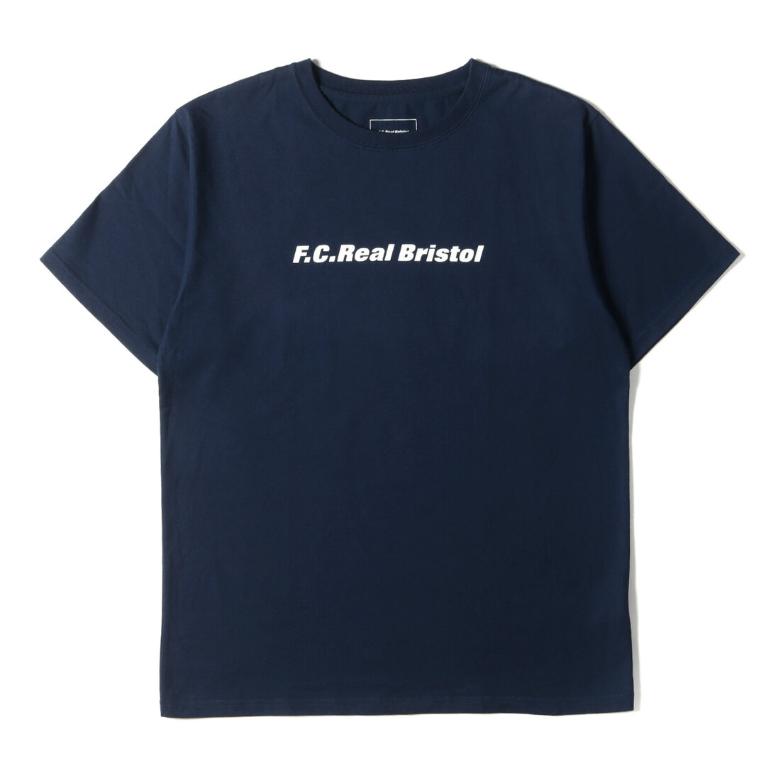 F.C.Real Bristol エフシーレアルブリストル Tシャツ サイズ:XL COOLMAX ブランドロゴ クルーネック 半袖 Tシャツ AUTHENTIC TEE 19SS ネイビー 紺 トップス カットソー 【メンズ】