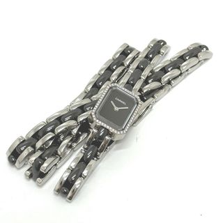 シャネル(CHANEL)のシャネル CHANEL プルミエール トリプルブレスレット H3058 ウォッチ ベゼルダイヤ 腕時計 SS ブラック(腕時計)