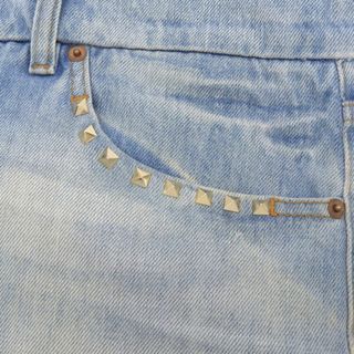 ヴァンレンティノ VALENTINO コットン スタッズ デニム パンツ メンズ ブルー size31 Y02112