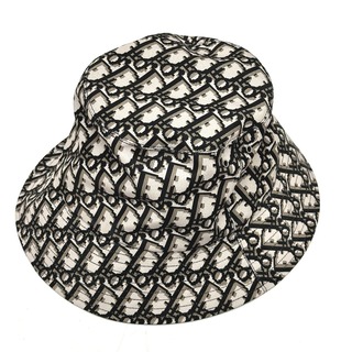 ディオール(Dior)のディオール Dior バケットハット ボブハット トロッター 帽子 ハット帽 ハット ナイロン グレー×ブラック(ハット)