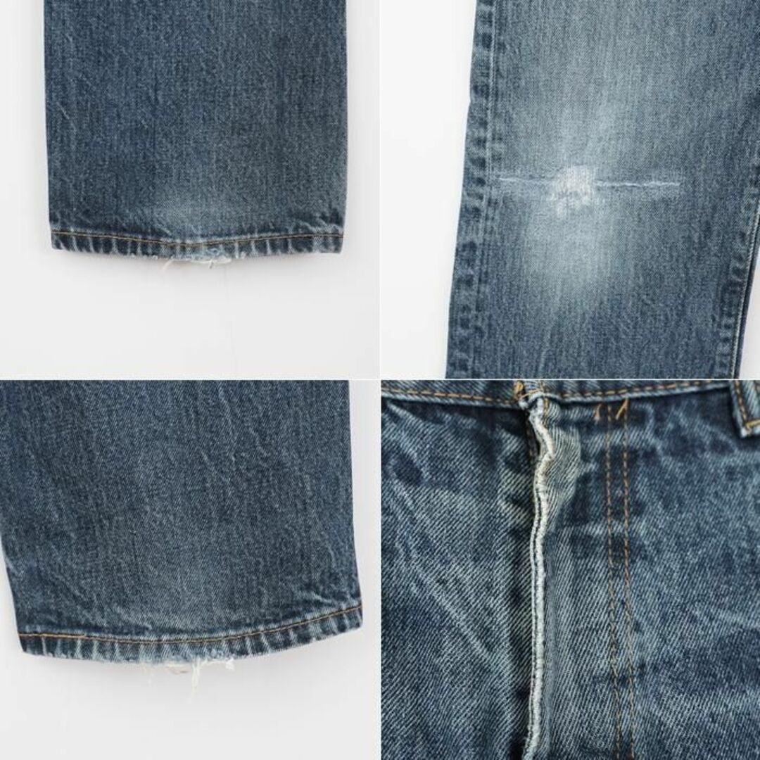 【美品】Levi's リーバイス 517 ブルーデニム ダメージ加工 W32