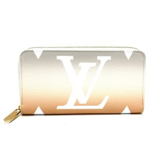 ルイヴィトン(LOUIS VUITTON)のルイヴィトン LOUIS VUITTON ジッピーウォレット M80359 モノグラムジャイアント グラデーション 長財布 モノグラムジャイアントキャンバス ブリューム オレンジ×ホワイト×グレー 新品同様(財布)