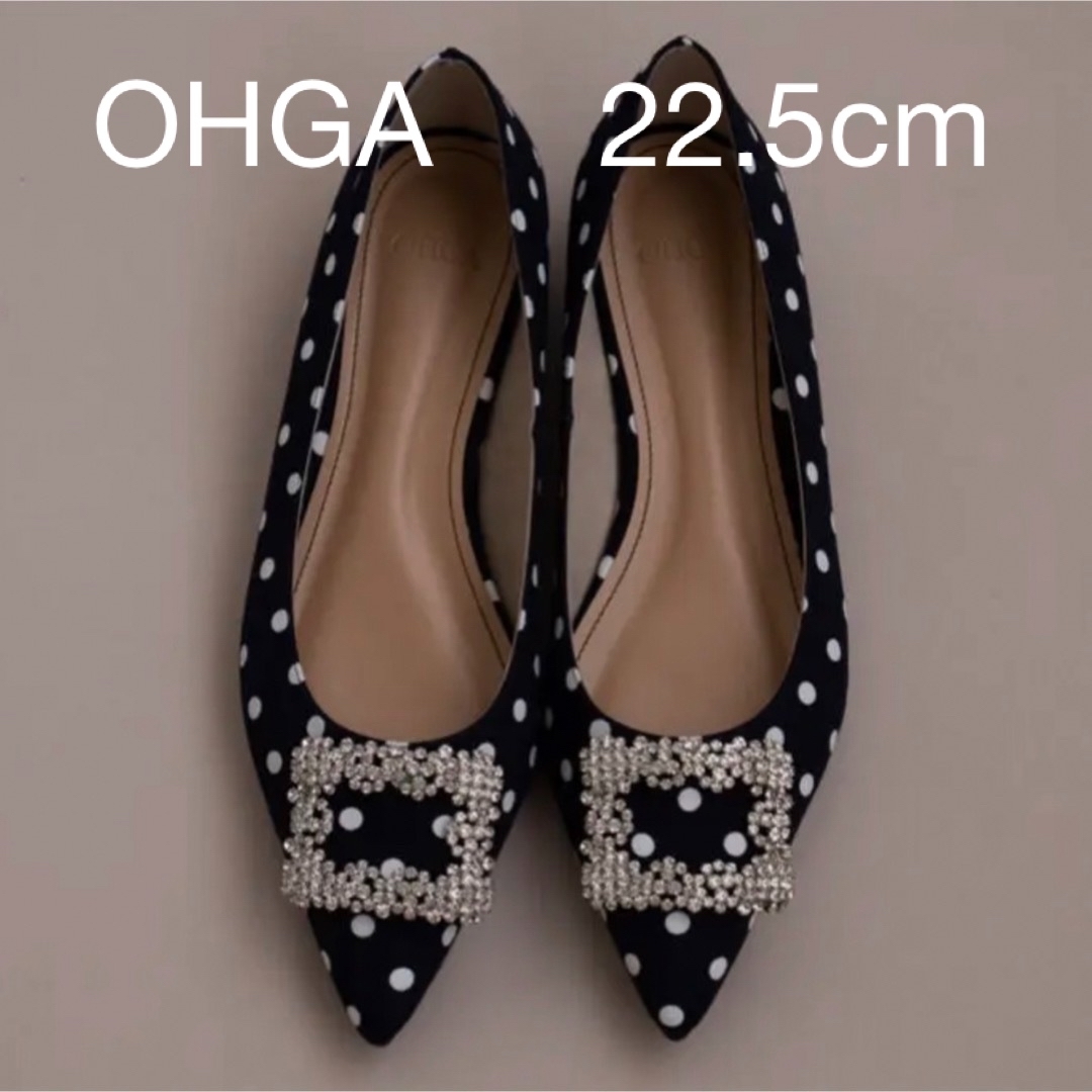 完売！OHGA ビジュー　ドット　パンプス　22.5