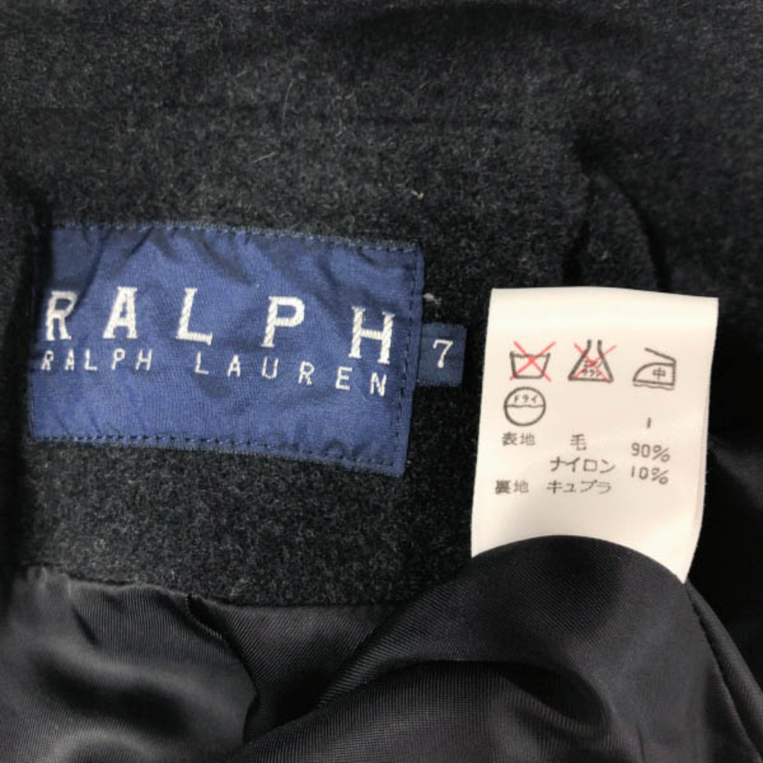 Ralph Lauren(ラルフローレン)の美品 ラルフローレン RALPH LAUREN ウール Pコート レディース チャコールグレー size7 Y02054 レディースのジャケット/アウター(その他)の商品写真