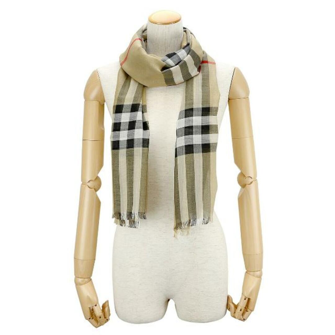 新品 バーバリー BURBERRY マフラー・ストール ライトウェイト ウールシルク スカーフ アーカイブベージュ