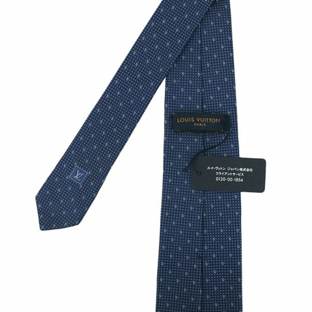 ルイヴィトン ネクタイ クラヴァット シルク ネイビー メンズ 新品 14923 ヴィトン ネクタイ メンズ クラヴァット タグ付 新品 ルイ・ヴィトン ネイビー