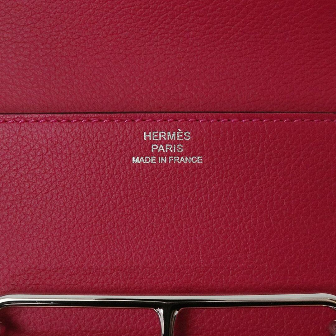 Hermes(エルメス)のエルメス ロウリス ルリ スリム ウォレット ヴェルソ コインケース 小銭入れ 二つ折り財布 ヴォーエバーカラー エヴァーカラー レザー フランボワーズ ルージュセリエ ピンク ブラウン シルバー金具 Z刻印 箱付 HERMES（新品・未使用品） レディースのファッション小物(財布)の商品写真