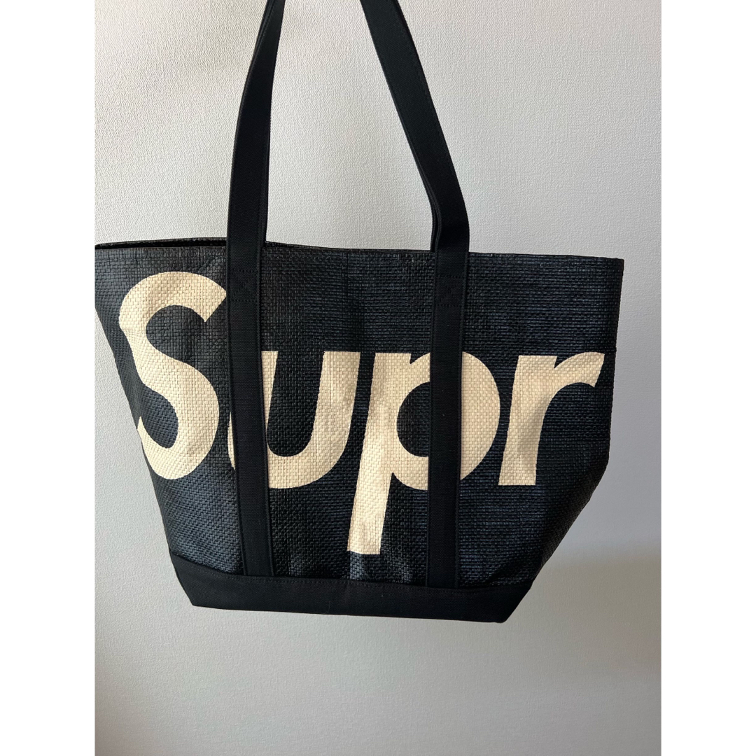 supreme Raffia Tote トートバッグ　黒