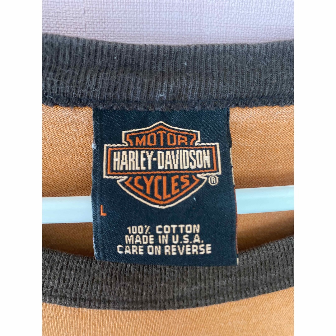 Harley Davidson(ハーレーダビッドソン)のハーレーダビッドソン　90’s リンガーT テキサス メンズのトップス(Tシャツ/カットソー(半袖/袖なし))の商品写真