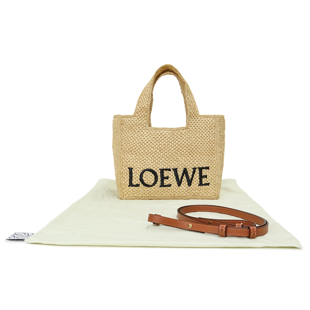 LOEWE ロエベ フォント ラフィア トート スモール 2WAY ショルダーバッグ A685B59X03 ナチュラル byレディース