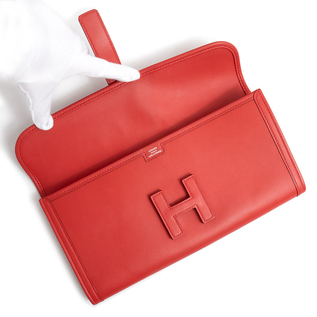 エルメス ジジェ エラン 29 クラッチバッグ ヴォースイフト レザー ルージュトマト レッド 赤 X刻印 HERMES(新品・未使用品)