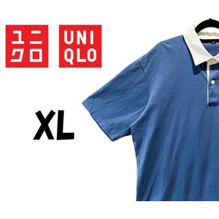ユニクロ(UNIQLO)のユニクロ　半袖　Tシャツ　襟付き　ブルー　XL　K00260(ポロシャツ)