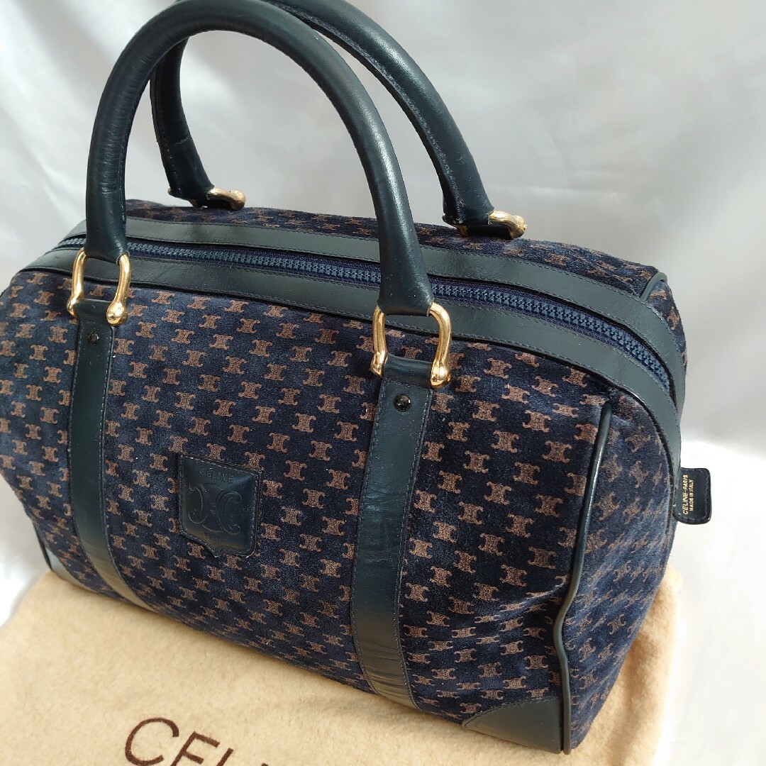 celine(セリーヌ)のCELINE マカダム柄 ミニボストン ハンドバッグ レディースのバッグ(ボストンバッグ)の商品写真