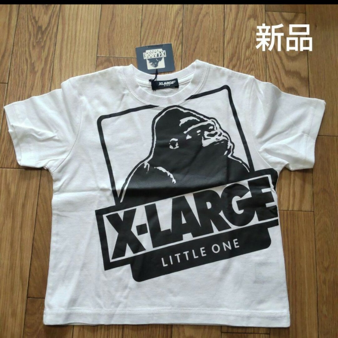 新品未使用　エクストララージ　Tシャツ　110　キッズ　男の子　白　ロゴ | フリマアプリ ラクマ