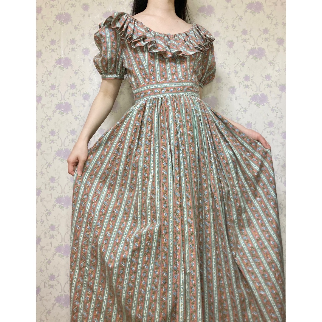 GUNNE SAX(ガニーサックス)の海外買い付け💐イギリスカントリーなヴィンテージワンピース レディースのワンピース(ロングワンピース/マキシワンピース)の商品写真