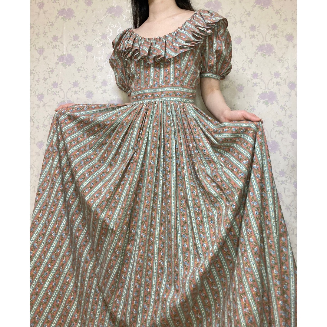 GUNNE SAX(ガニーサックス)の海外買い付け💐イギリスカントリーなヴィンテージワンピース レディースのワンピース(ロングワンピース/マキシワンピース)の商品写真