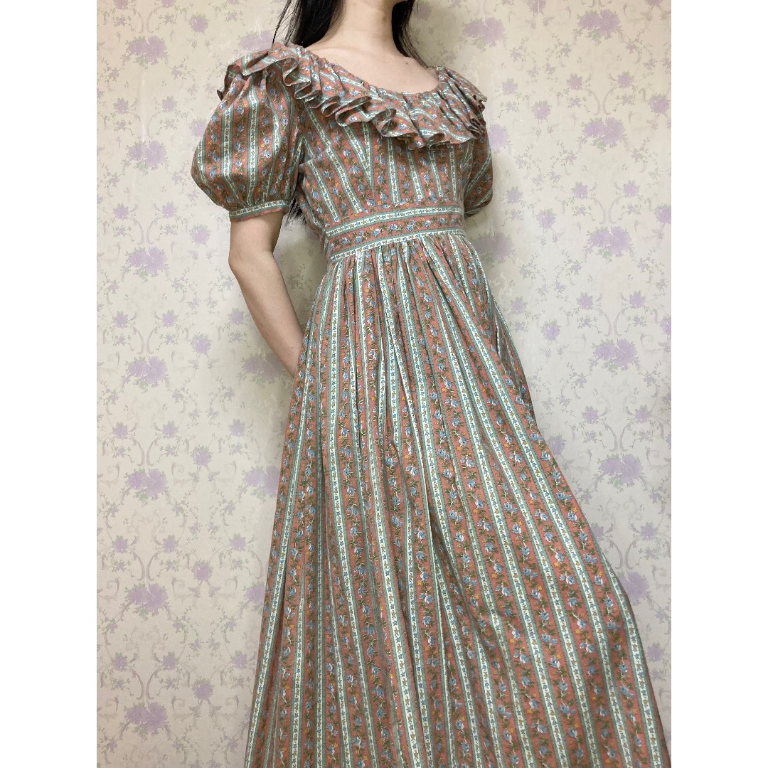 GUNNE SAX(ガニーサックス)の海外買い付け💐イギリスカントリーなヴィンテージワンピース レディースのワンピース(ロングワンピース/マキシワンピース)の商品写真