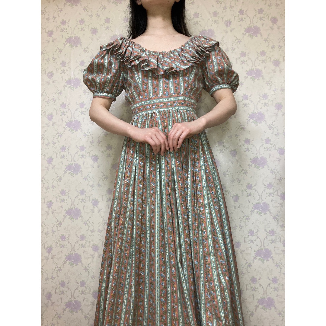 GUNNE SAX(ガニーサックス)の海外買い付け💐イギリスカントリーなヴィンテージワンピース レディースのワンピース(ロングワンピース/マキシワンピース)の商品写真