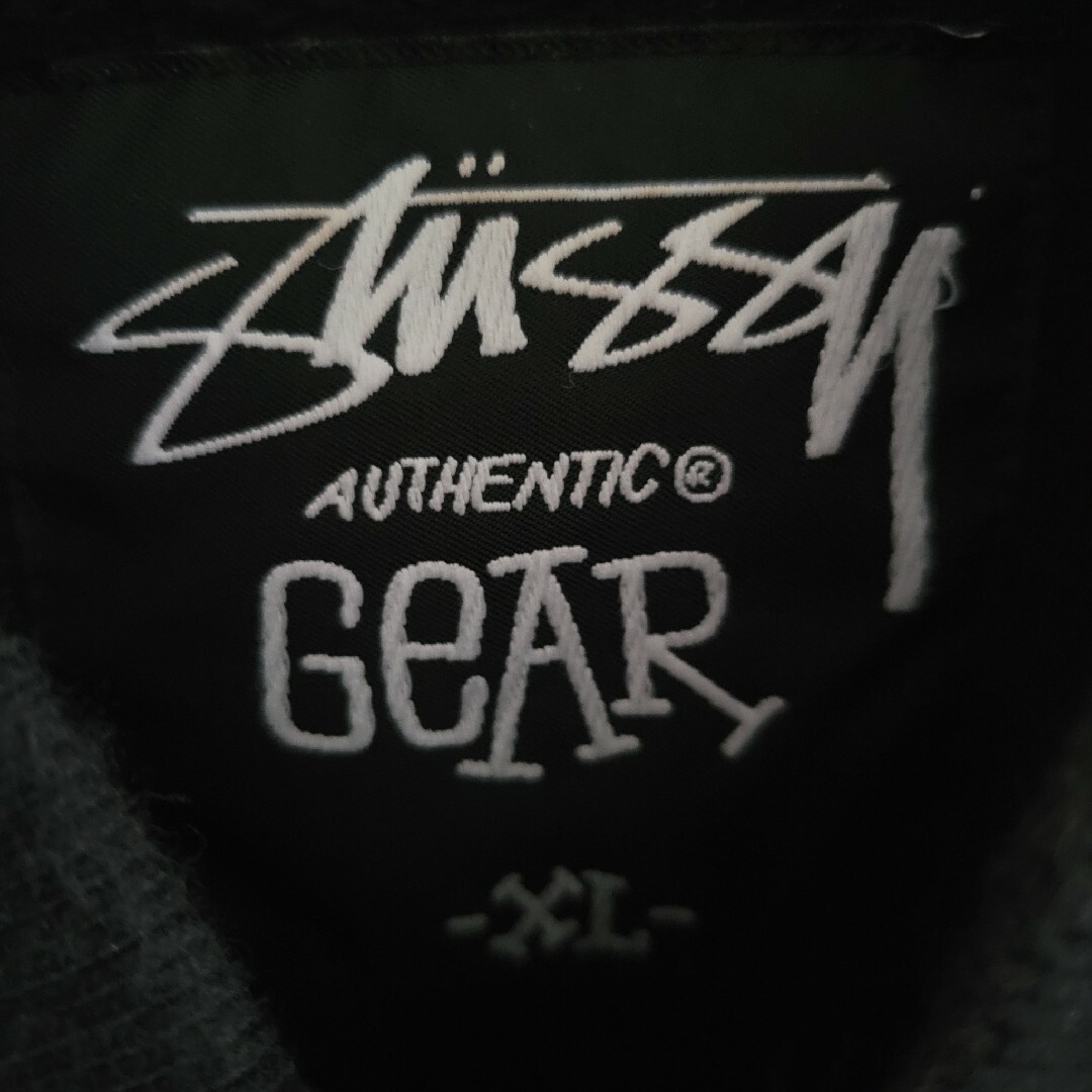 STUSSY AUTHENTIC GEAR スタジャン テディジャケット 黒ブラ