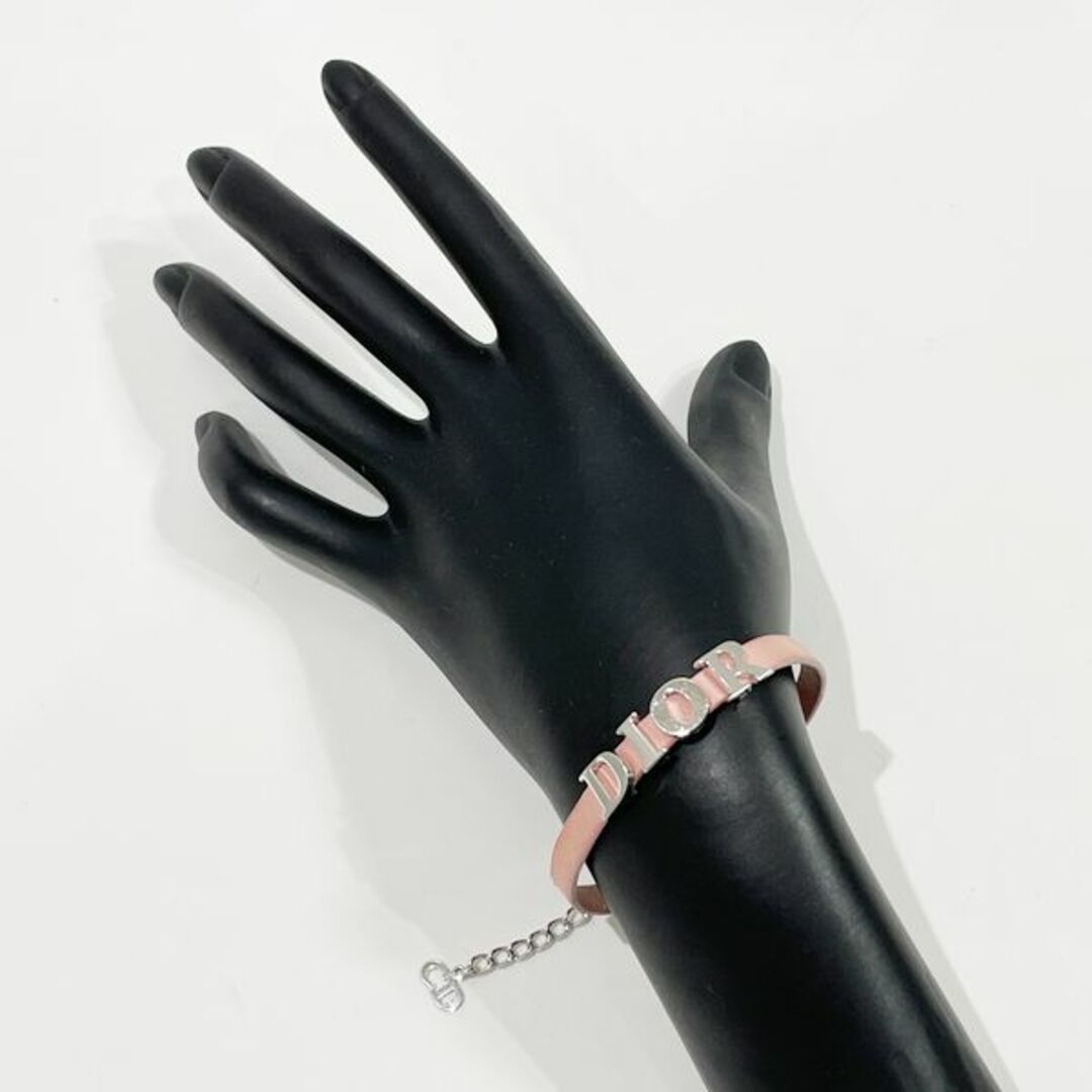 Christian Dior ロゴ ヴィンテージ ブレスレット レザー メタル