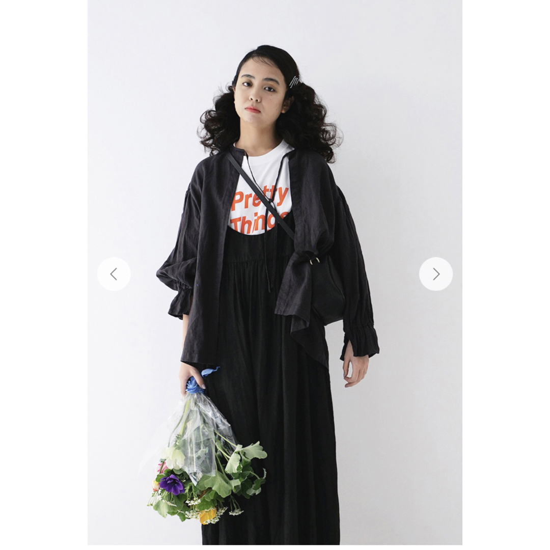 2022S/S nest Robe リネンバックネックリボン２wayブラウス