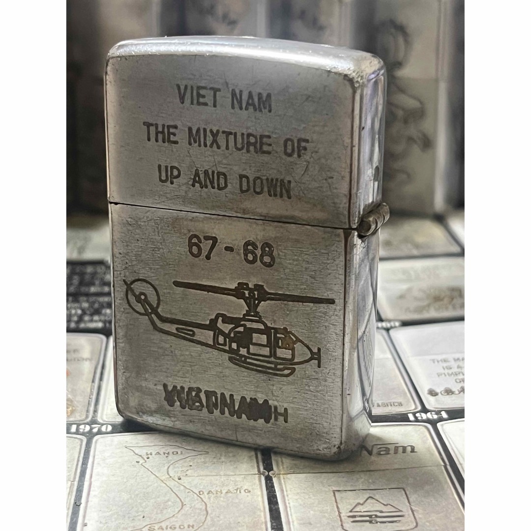 ベトナムZIPPO】本物 1966年製ベトナムジッポー「戦闘ヘリコブラ」VIE