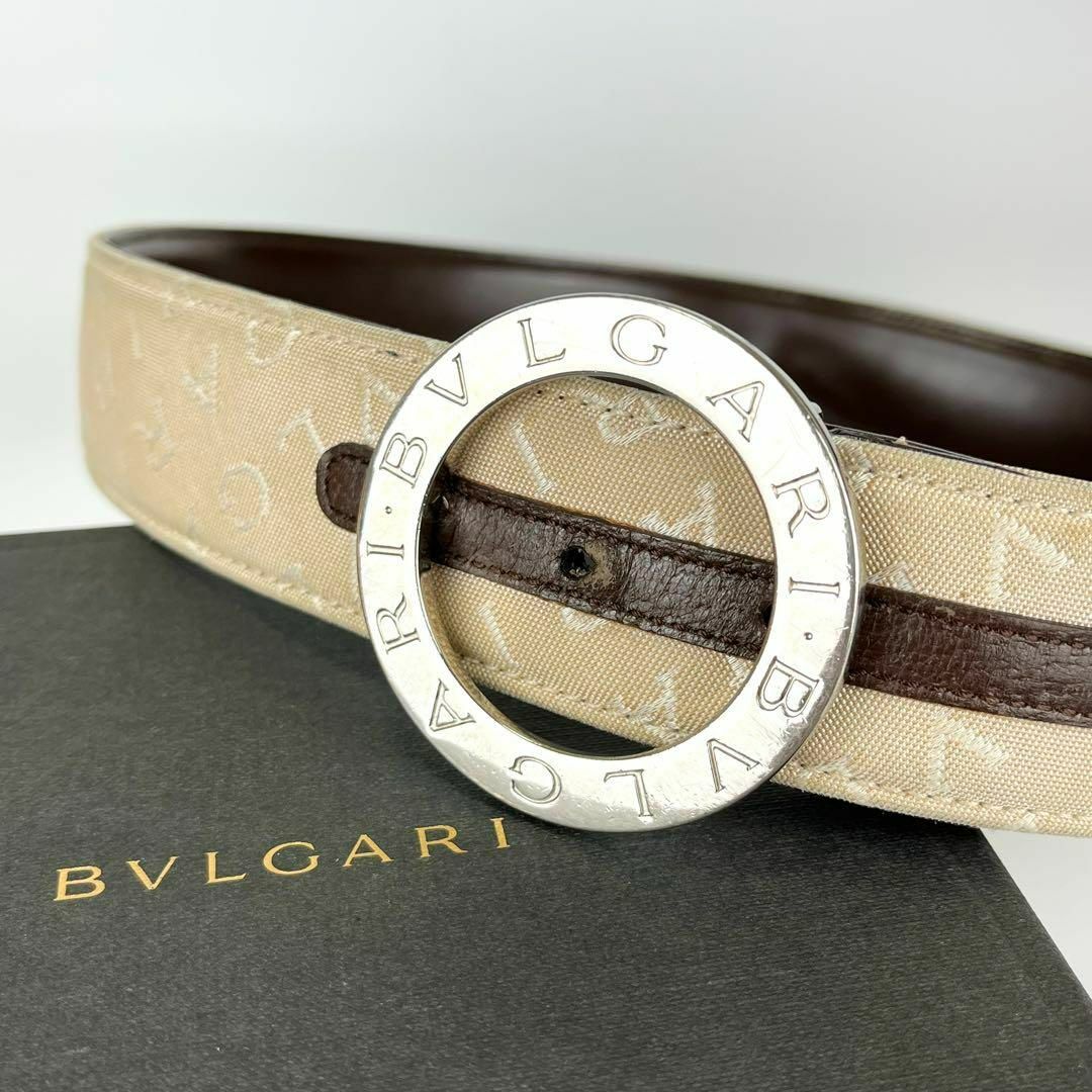 BVLGARI ベルト ロゴサークル ロゴマニア