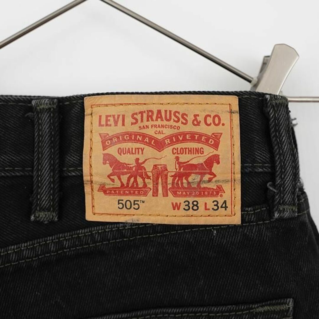 Levi's - W38 Levi's リーバイス505 ブラック デニム バギーパンツ